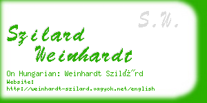 szilard weinhardt business card